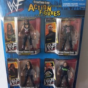 Jakks Pacific WWF Wrestling Action Figures Xpac,Undertaker,The Rock and Road Dog